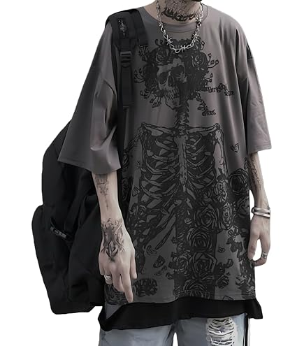 Women Men Y2K T Shirt Emo Grunge Gothic Cross Graphic Tee Vintage